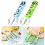 Logo Branded 3-in-1 Stainless Steel Vegetable Carving Tools Fruit Carving Knife Set