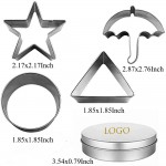 4Pcs Cookie Cutter Set - Customized Logo with Logo