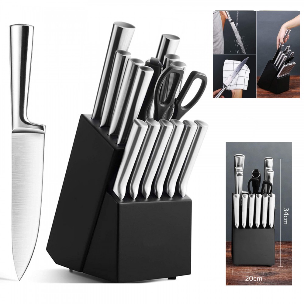 16 Pcs Kitchen Knife Set with Logo
