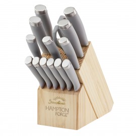 Hampton Forge Epicure 15 Piece Cutlery Block Set with Logo  Hampton Forge Epicure 15 Piece Cutlery Block Set with Logo