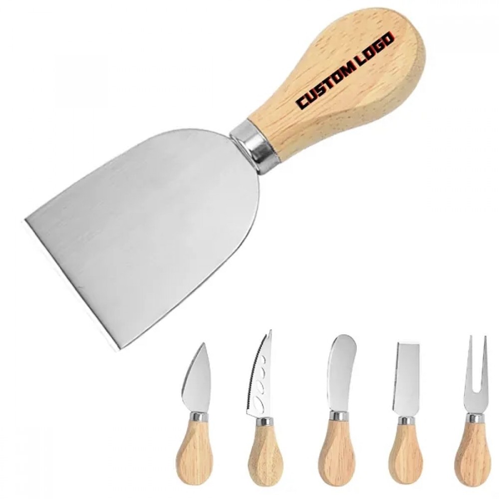 Logo Branded Stainless Steel Six-Piece Cheese Knife Set