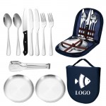 Logo Branded Stainless Steel Outdoor Cutlery - 10-Piece Set