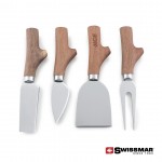 Promotional Swissmar 4pc Acacia Handle Cheese Knife Set - Stainless