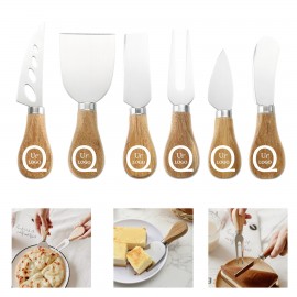 Custom Imprinted 6-Piece Cheese Fork Knife Set