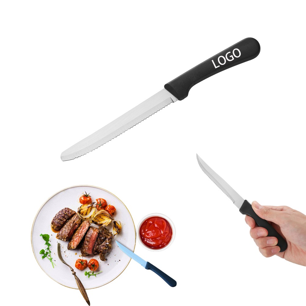Stainless Steel Steak Knife - Cutlery For Meat Meals Custom Imprinted