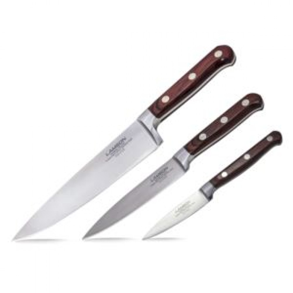 Silver Series Forged 3 Piece Chef Set Custom Printed Silver Series Forged 3 Piece Chef Set Custom Printed