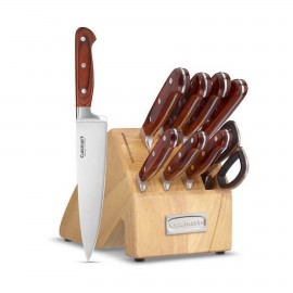 Logo Branded Cuisinart Professional Series Pakka Wood 10 Piece Cutlery Block Set