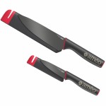 Logo Branded Joseph Joseph Slice & Sharpen 2 Knives w/ Sheaths