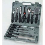 13-Piece Kitchen & Knife Set with Spoon / Scissors / Peeler in PVC Case with Logo
