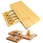 Logo Branded Bamboo Cheese Board and Knife Set