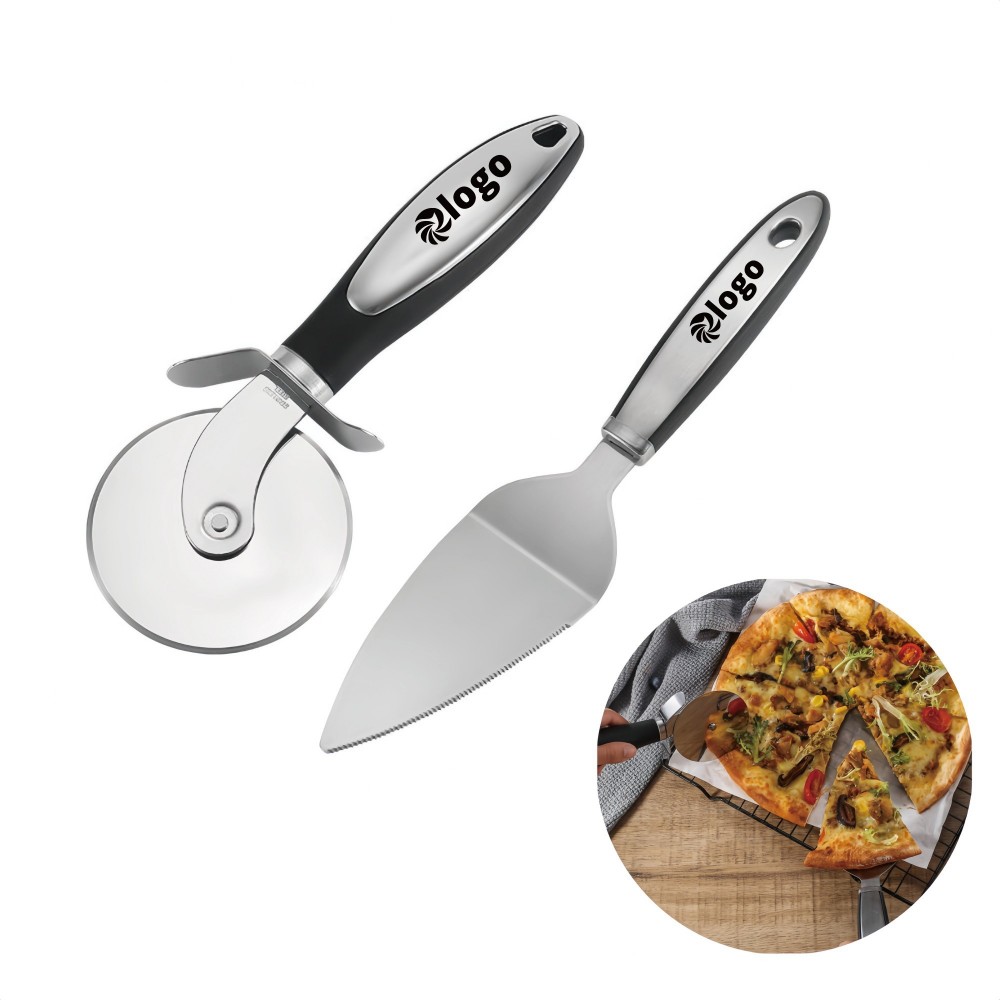 Custom Stainless Steel Pizza Cutter Set Custom Stainless Steel Pizza Cutter Set