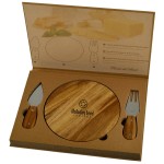 Custom Imprinted Acacia Bristol Cheese Board Set