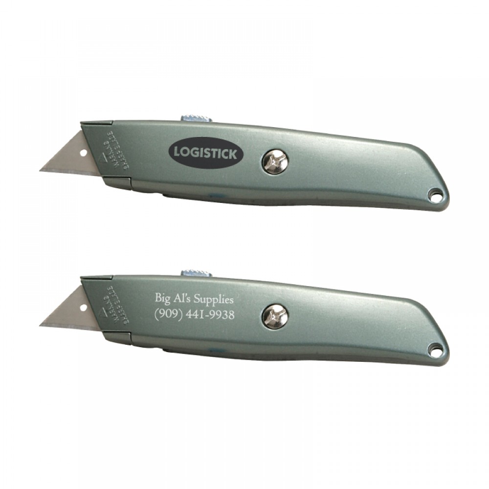 Logo Branded Utility Knife w/Retractable Blade