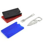 4 in 1 Pocket Credit Card Survival Knife Fork Sets with Logo