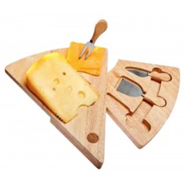Swivel Wedge-Shaped Cheese Board Set Logo Branded