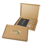 Slate Cheese Board Gift Box Set with Logo