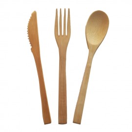 Promotional Bamboo Utensil Set (Spoon, Knife & Fork)