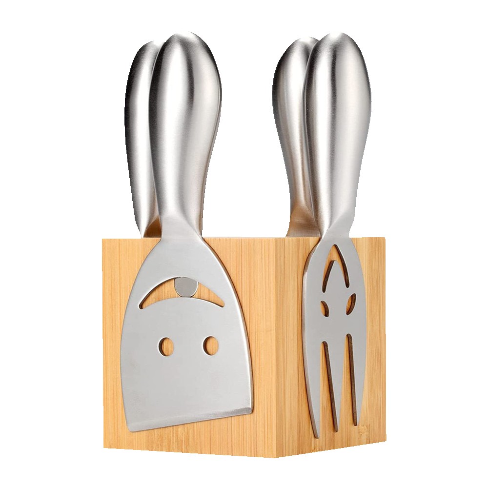 Promotional Cheese Knife Set with Wood Block