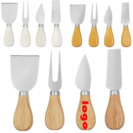 4-Piece Cheese Knives Set Logo Branded
