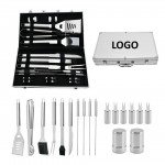 18pc BBQ Tools Set With Aluminum Box with Logo