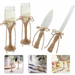 Personalized Rustic-Style Wedding Cake Knife and Server Set