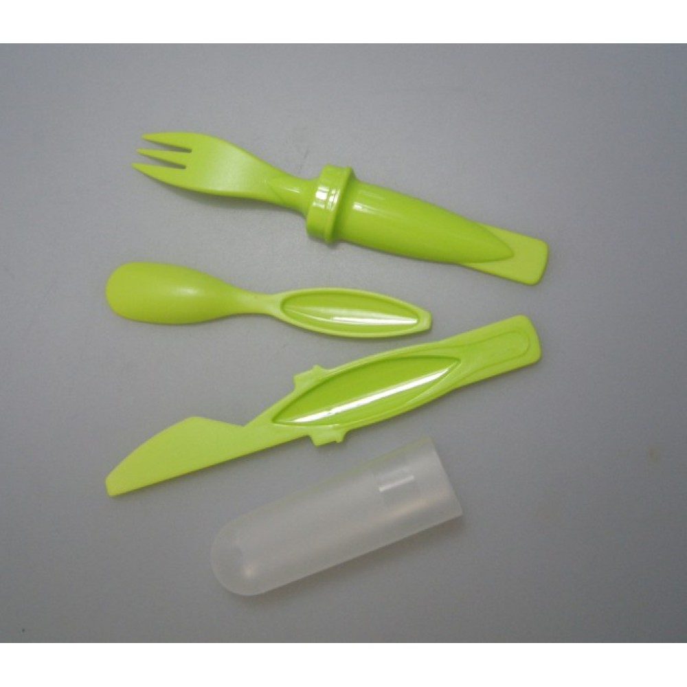 3-In-1 Children Plastic Knife Fork Spoon Set with Logo
