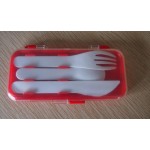 3-In-1 Plastic Knife Fork Spoon Set with Logo