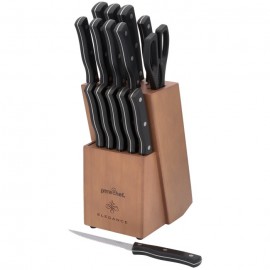 Custom Imprinted Prime Chef Triple Rivet 16 Piece Knife Block Set  Custom Imprinted Prime Chef Triple Rivet 16 Piece Knife Block Set