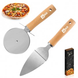 Personalized Pizza Cutter Wheel Pizza Server Set
