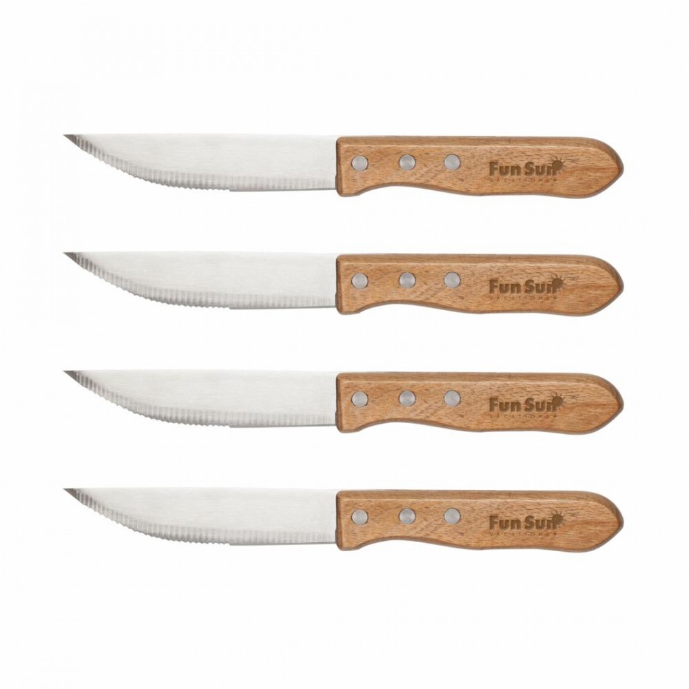 Promotional Rustler Steak Knife Set - 4pc Promotional Rustler Steak Knife Set - 4pc