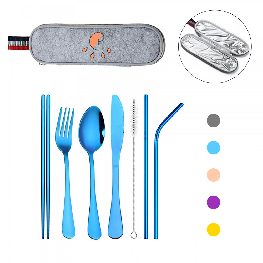Logo Branded 8 PCS Stainless Steel Tableware Sets Logo Branded 8 PCS Stainless Steel Tableware Sets