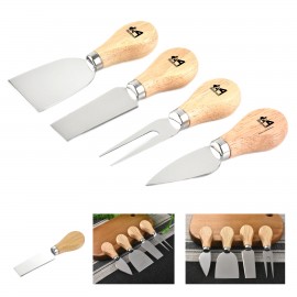Wooden Cheese Knife Set with Logo  Wooden Cheese Knife Set with Logo