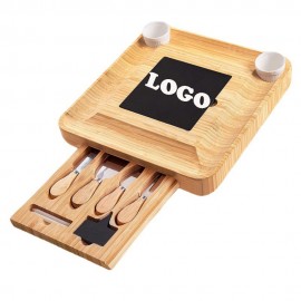 Custom Printed Slate Cheese Board and Knife Set