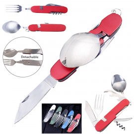 Foldable 6 IN 1 Spork Knife Survival Tool with Logo