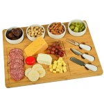 Customized 8 Piece Large Bamboo Cheese Board Set