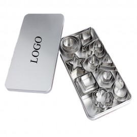 30Pcs Stainless Steel Cookie Cutter Mold Set - Customized Logo with Logo  30Pcs Stainless Steel Cookie Cutter Mold Set - Customized Logo with Logo