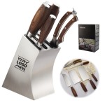 Logo Branded 7Pcs Stainless Steel Kitchen Knife Set