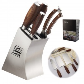 Logo Branded 7Pcs Stainless Steel Kitchen Knife Set