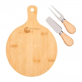 Ricotta Bamboo Cheese Board Set Custom Imprinted