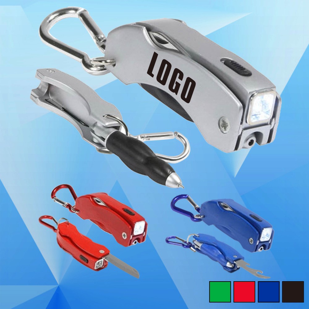 Logo Branded Multi-function Tool with Carabiner Logo Branded Multi-function Tool with Carabiner