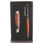 Logo Branded Twist Action Pen & Pocket Knife Small Gift Set