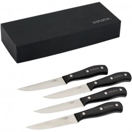 Logo Branded Prime Chef Triple Rivet 4 Piece Steak Knives