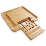 Wooden Board & Cheese Knives Kit with Logo