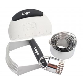 Stainless Steel Pastry Blender Set Baking Dough Tool Stainless Steel Biscuit Cutter Set Custom Imprinted