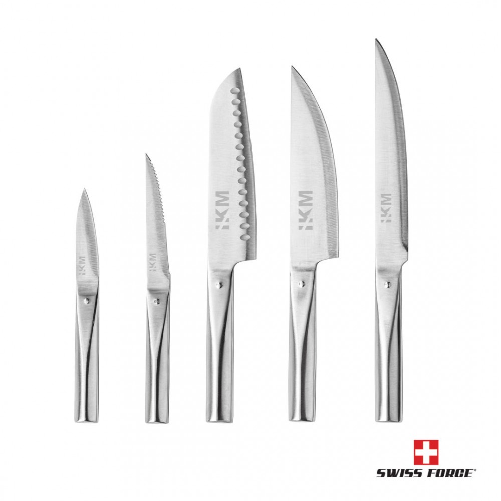 Logo Branded Swiss Force Langham 5pc Knife Set Logo Branded Swiss Force Langham 5pc Knife Set