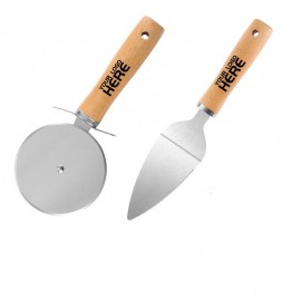 Logo Branded Pizza knife and spatula two-piece set