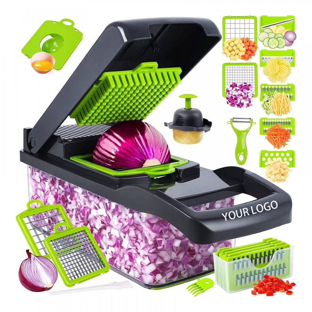 Promotional 16pcs Multifunctional Veggie Chopper Promotional 16pcs Multifunctional Veggie Chopper