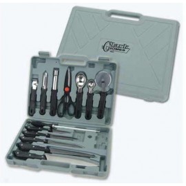 Custom Printed 13 Piece Kitchen Knife Set in PVC Carry Case