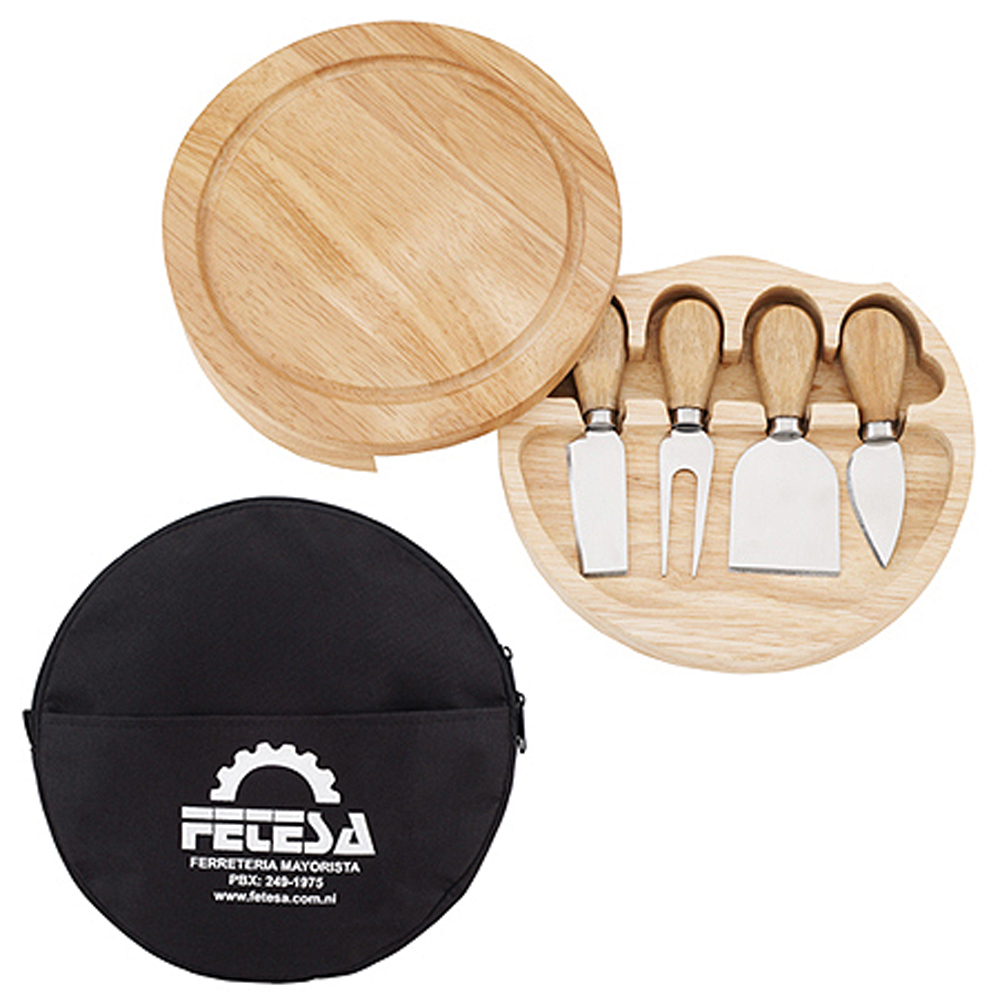 Swivel Cheese Board Set Logo Branded
