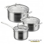 Customized Scanpan Impact 3pc Cookware Set - Stainless